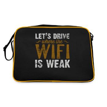 Outdoor - Retro Tasche - Schwarz/Gold - Hinten