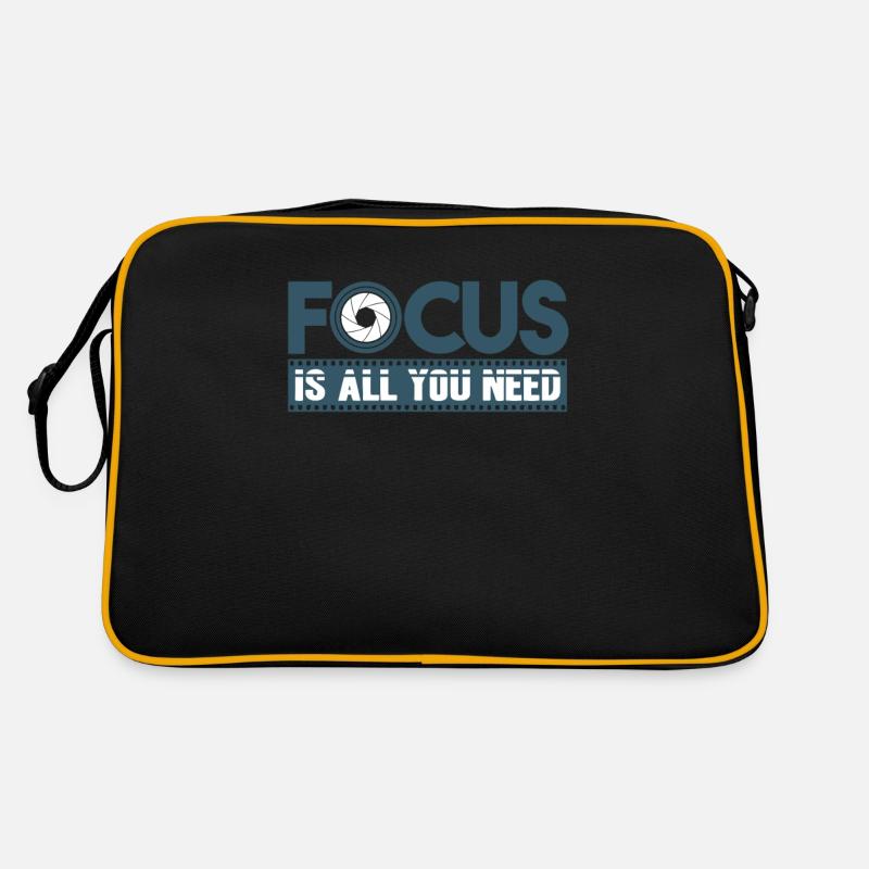 Fotograf - Retro Tasche - Schwarz/Gold