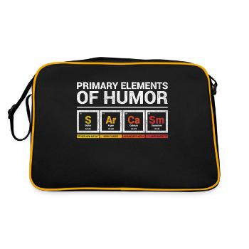 Drôle Sarcasm primary element of humor période - Sac Retro - noir/or - Dos