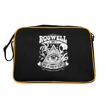 Crash d'OVNI de Roswell 1947 - Sac Retro - noir/or - Dos