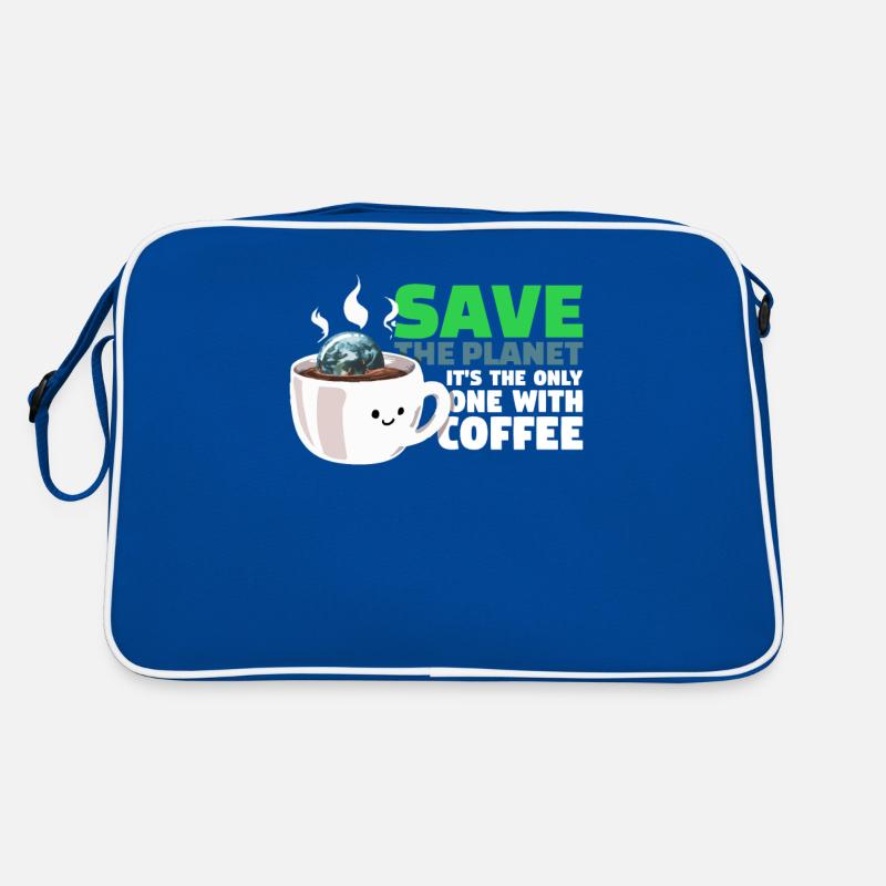Save The Planet - It's The Only One With Coffee Retro Tasche