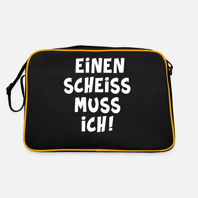 Einen scheiss muss ich Retro Tasche