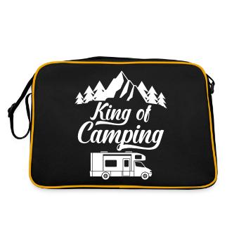 Camping, camping, gift, camping - Retro Bag - black/gold - Back