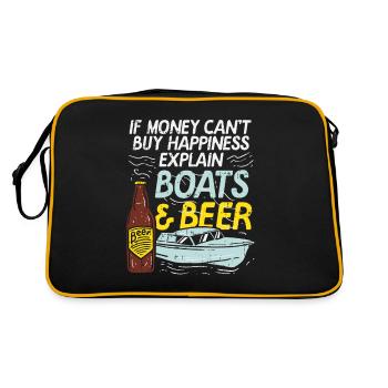 Bateau de bière capitaine capitaine cadeau du propriétaire - Sac Retro - noir/or - Dos