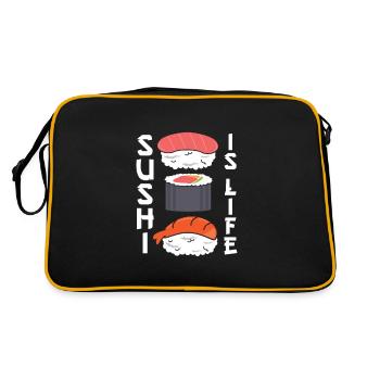Sushi - Retro Tasche - Schwarz/Gold - Hinten