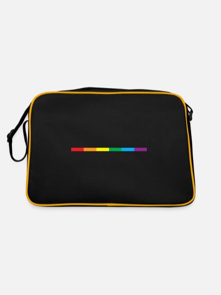 Gay Pride Geschenk - Retro Tasche - Schwarz/Gold