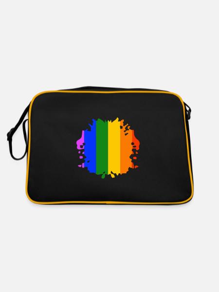 Gay Pride Geschenk - Retro Tasche - Schwarz/Gold