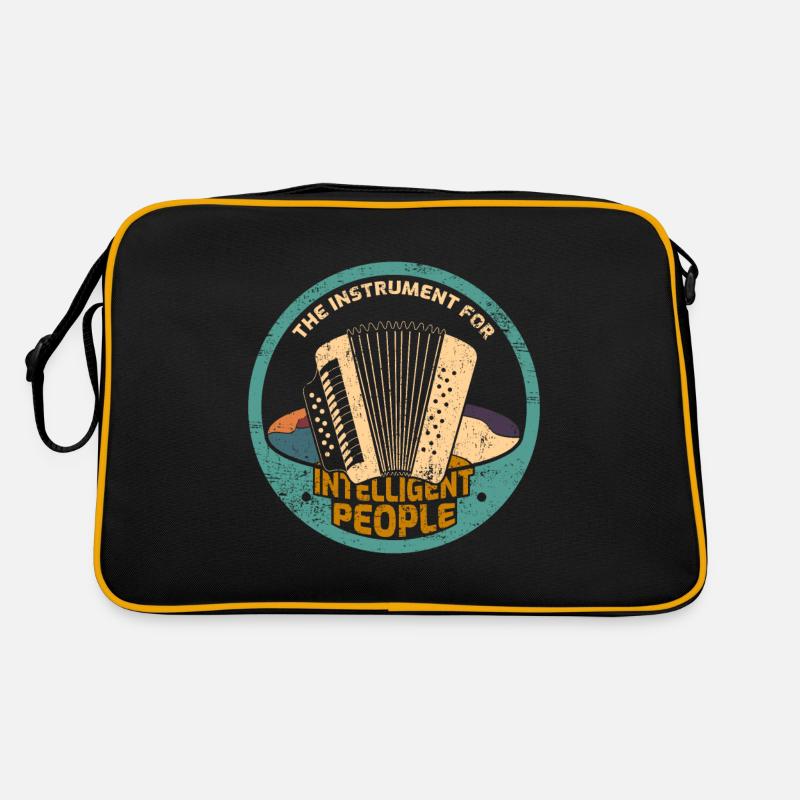 Accordeon - Retro Tasche - Schwarz/Gold