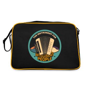 Accordeon - Retro Tasche - Schwarz/Gold - Hinten