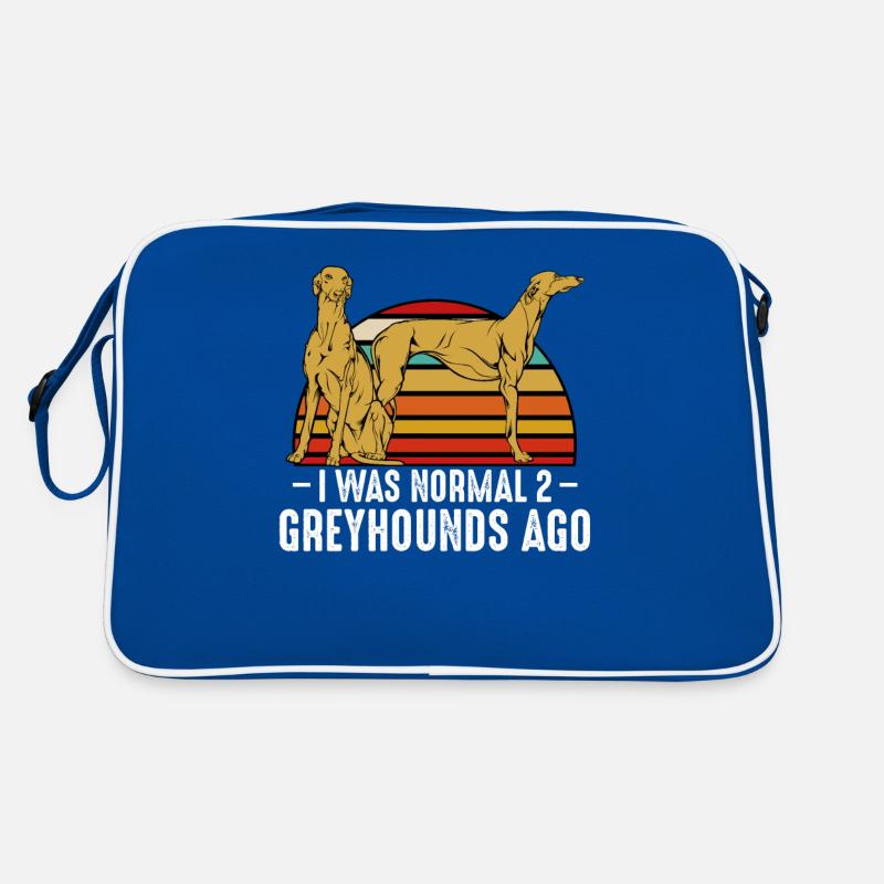 I Was Normal 2 Greyhounds Ago Hundehalter Geschenk Retro Tasche