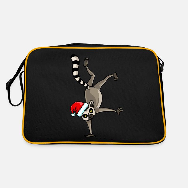 Lemur monkey Funny monkey Christmas Retro Bag