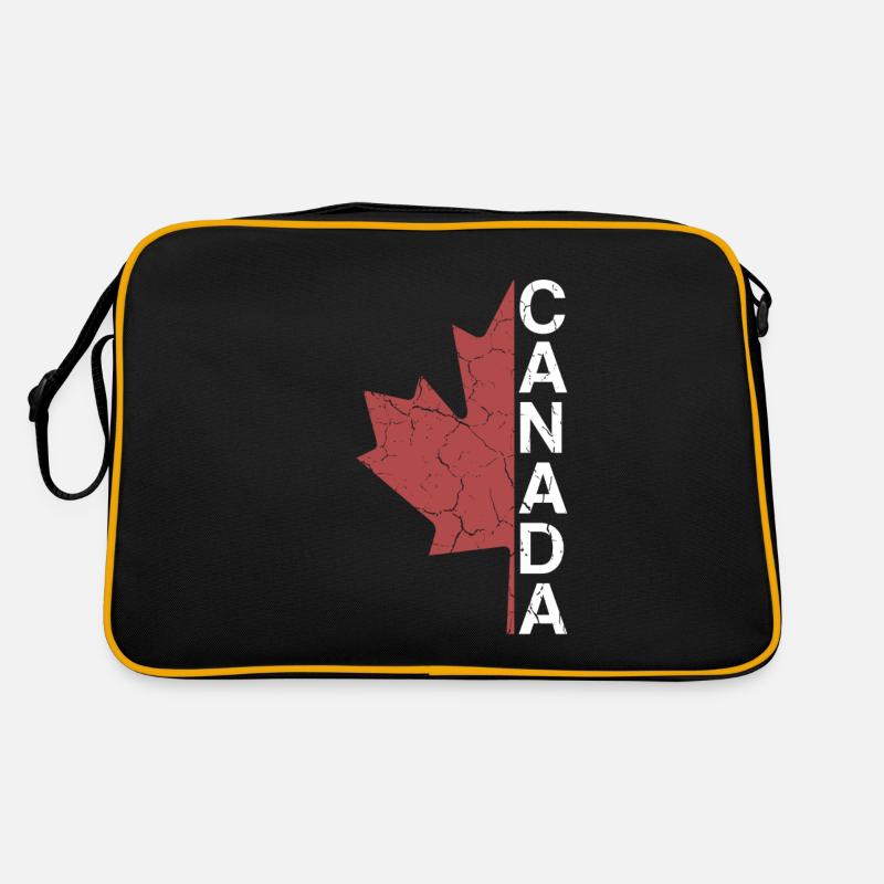 Feuille d'érable du canada | Canada, Canadiens, fête du Canada - Sac Retro - noir/or