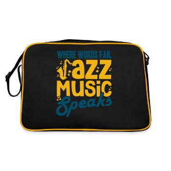 Jazz - Retro Tasche - Schwarz/Gold - Hinten