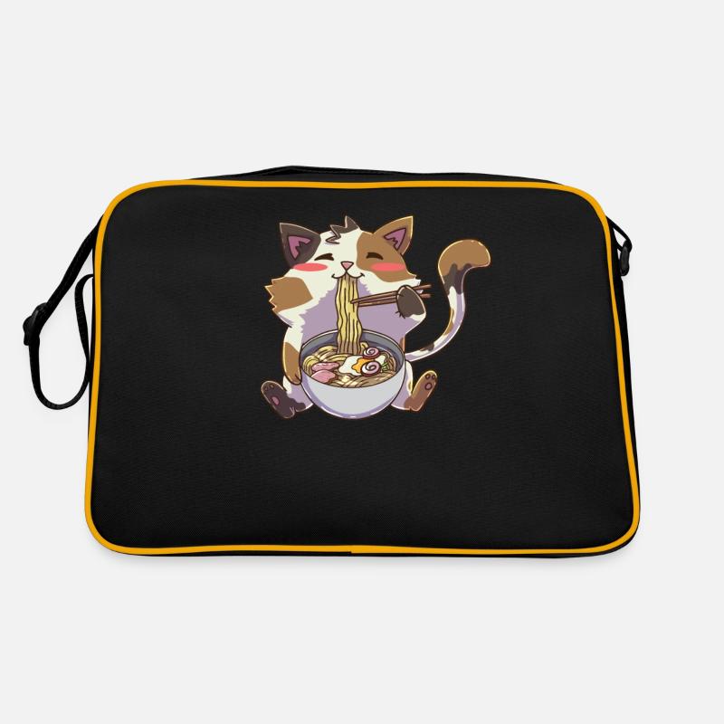 Ramen Neko Katze Kawaii Retro Tasche
