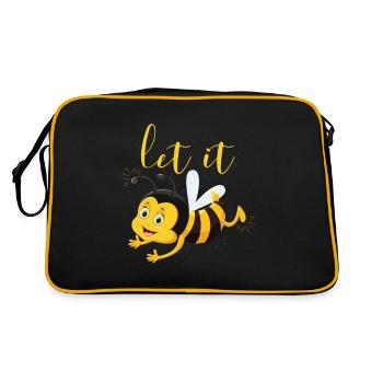 Cute Let It Bee Apiarists gift - Retro Bag - black/gold - Back