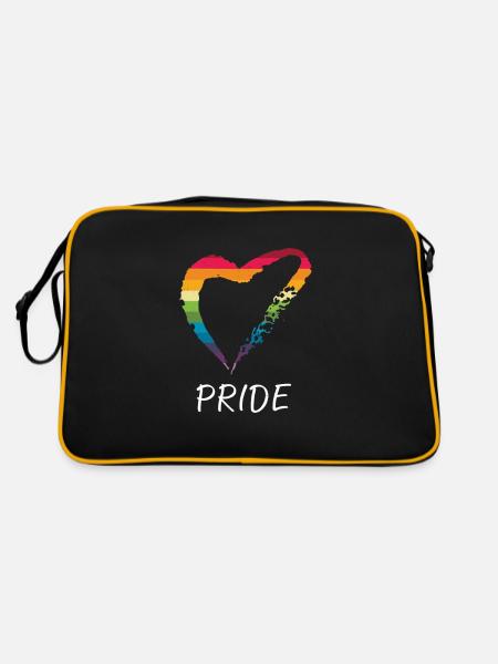 Gay Pride Geschenk - Retro Tasche - Schwarz/Gold
