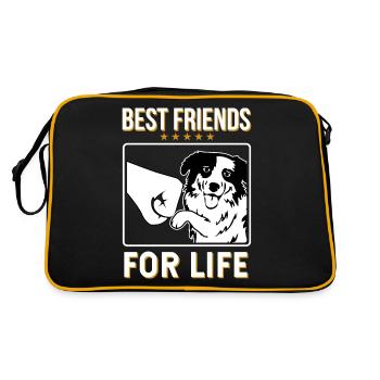Australian Shepherd - Retro Bag - black/gold - Back