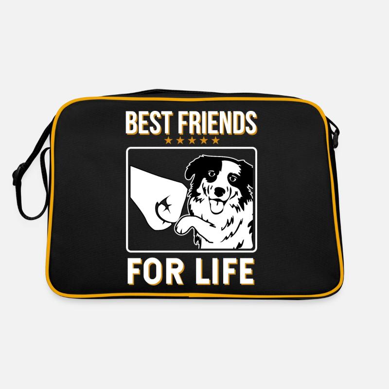 Australian Shepherd - Retro Bag - black/gold