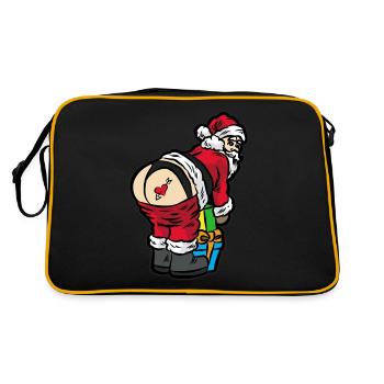 Sexy père Noël en string sous-vêtements - Sac Retro - noir/or - Dos