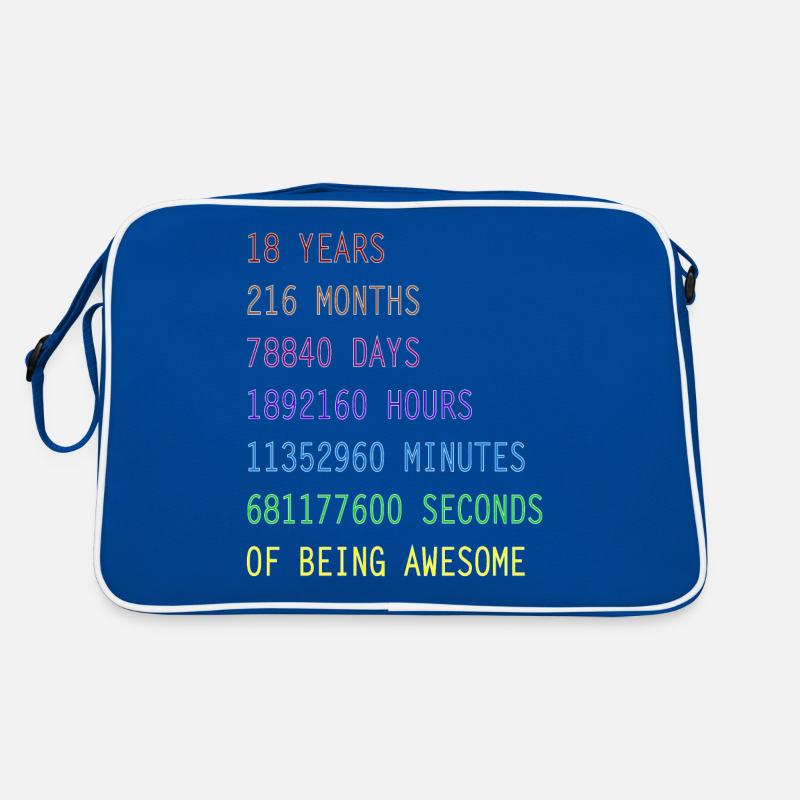 18 Jahre Geburtstags Geschenk Tshirt Retro Tasche