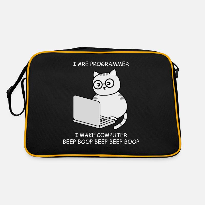Informaticien ingénieur en programmation informatique - Sac Retro - noir/or