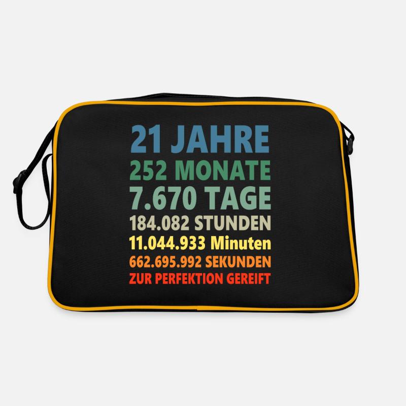 21ter 21 Jahre 21. Geburtstag Geschenk Retro Tasche