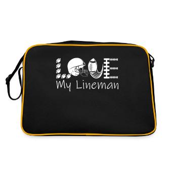 Aimer mon mari joueur de football drôle mari mari - Sac Retro - noir/or - Dos