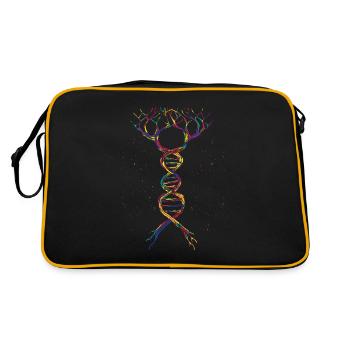 Tree of Life Genetics Colorful Biology Science - Retro Bag - black/gold - Back