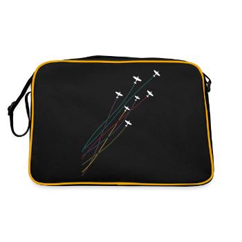 Pilot Colorful Flying Spitfire Airplanes - Retro Bag - black/gold - Back