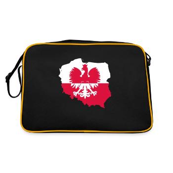 Aigle polonais Pologne drapeau polonais Polska - Sac Retro - noir/or - Dos