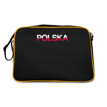 Pologne drapeau polonais polonais - Sac Retro - noir/or - Dos