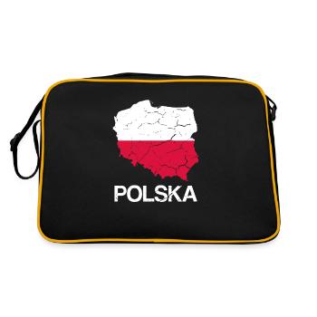 Pologne drapeau polonais polonais - Sac Retro - noir/or - Dos