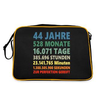 44th birthday 44 years 44th gift - Retro Bag - black/gold - Back