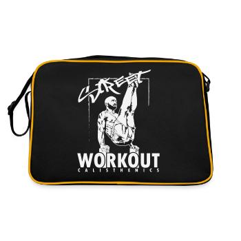 Calisthenics "Street Workout" Muskeltraining - Retro Tasche - Schwarz/Gold - Hinten