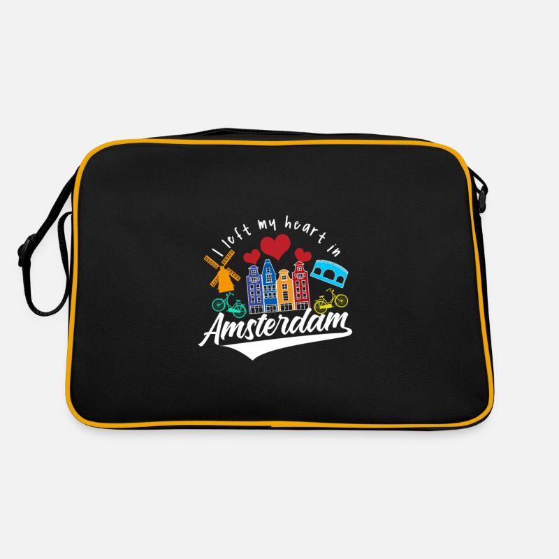 Amsterdam Windmill Bicycle Old Town Retro Bag