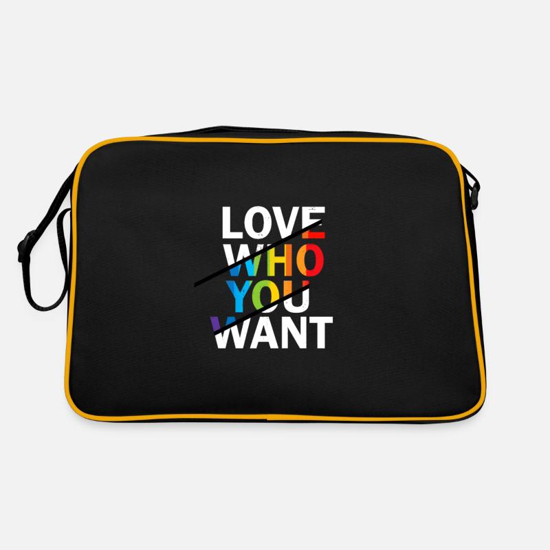 Gay Pride Gift - Retro Bag - black/gold