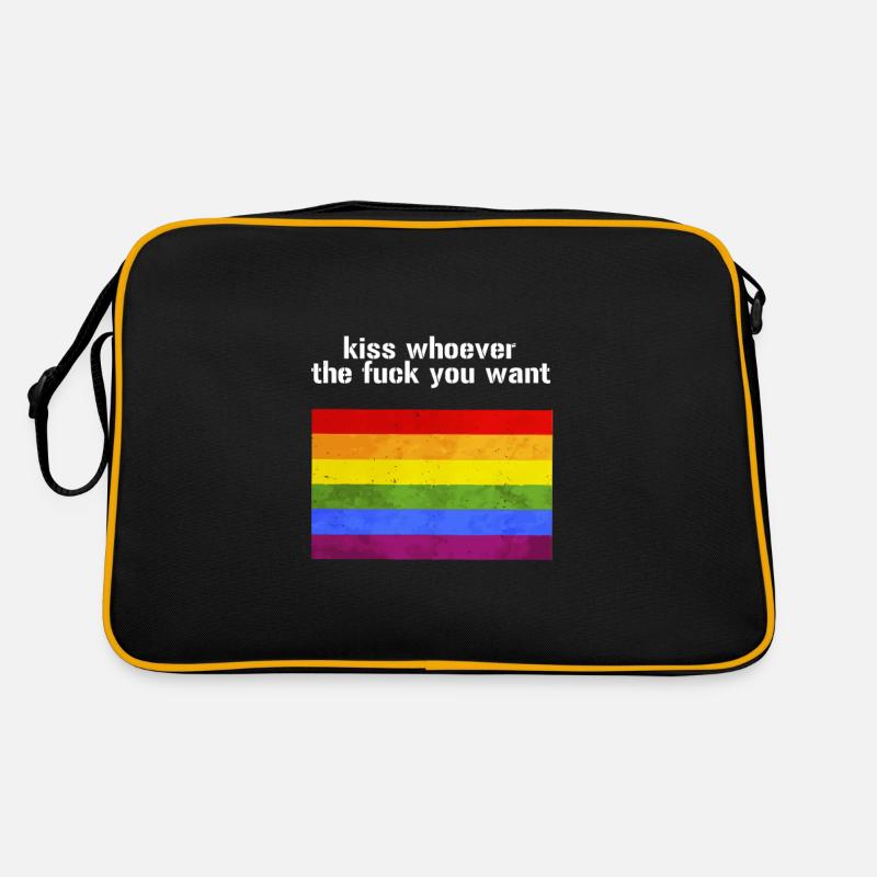 Gay Pride Geschenk - Retro Tasche - Schwarz/Gold