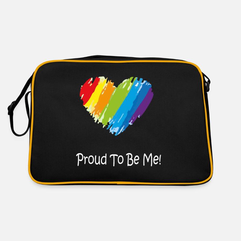 Gay Pride Gift - Retro Bag - black/gold