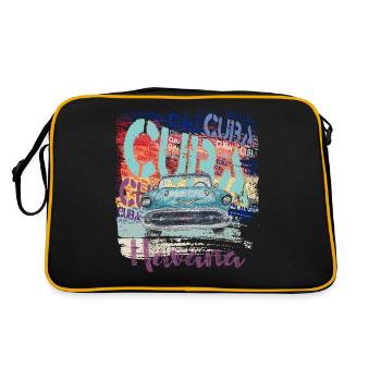 Cadeau Cuba Havana pour amis cubains - Sac Retro - noir/or - Dos