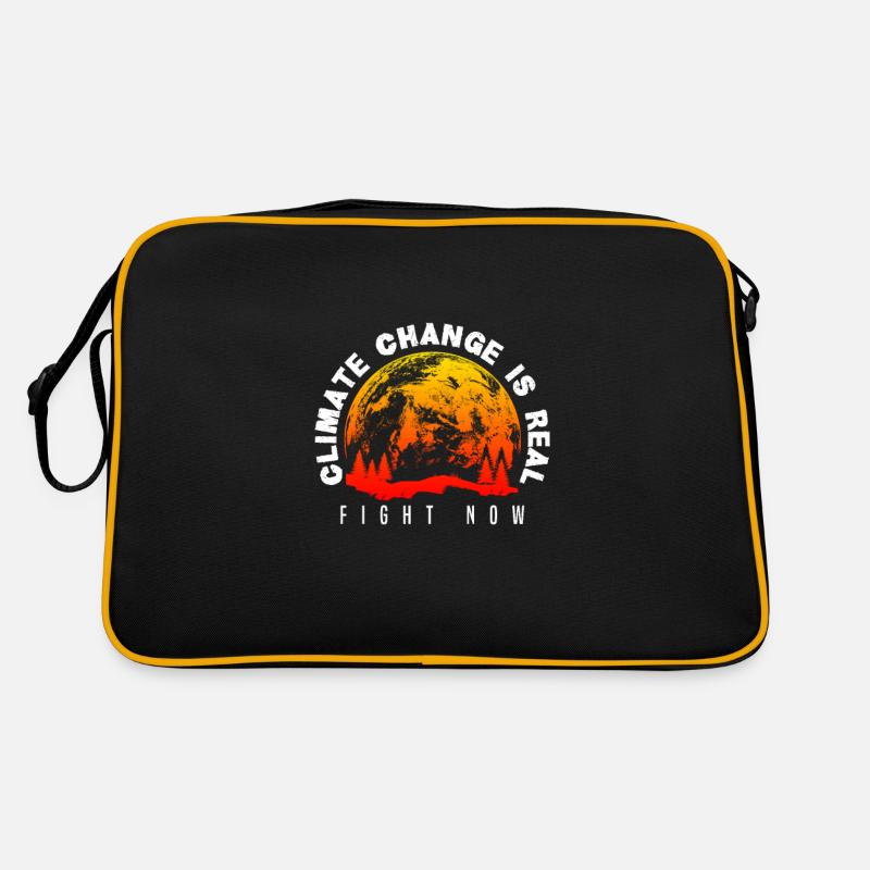 Changement climatique - Sac Retro - noir/or