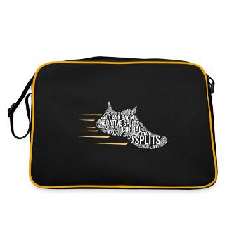 Cadeau de définition de salade de mot de chaussure de course - Sac Retro - noir/or - Dos