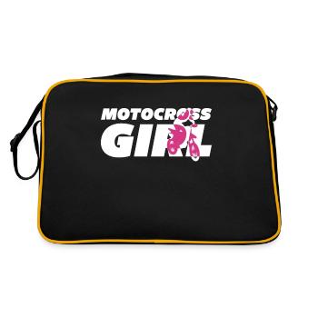 Motocross fille motard - Sac Retro - noir/or - Dos
