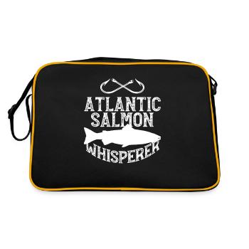 Drôle de pêche Cadeau de poisson d'eau douce au - Sac Retro - noir/or - Dos