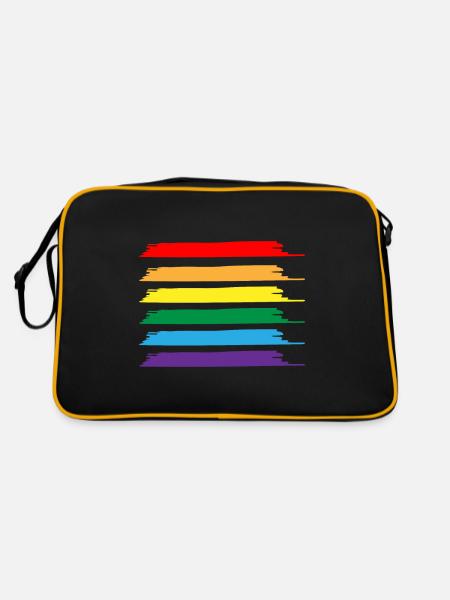 Gay Pride Gift - Retro Bag - black/gold