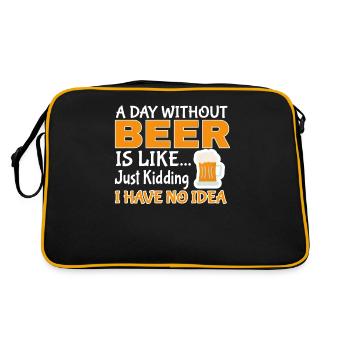 bière - Sac Retro - noir/or - Dos