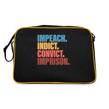  Impeach, Anti  Protest - Retro Bag - black/gold - Back