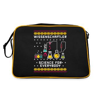Cadeau de Noël scientifique science - Sac Retro - noir/or - Dos