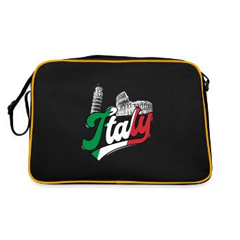 Italy Colosseum Leaning Tower of Pisa - Retro Bag - black/gold - Back