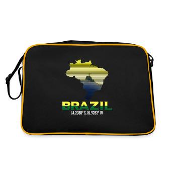 Brazil Coordinates - Retro Bag - black/gold - Back