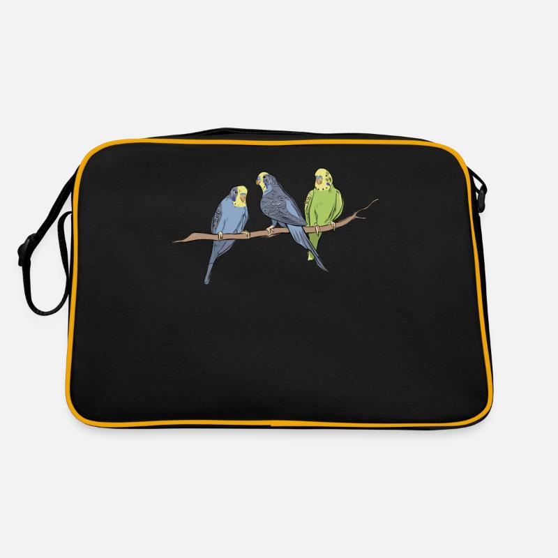 Perruche perruche perruche - Sac Retro - noir/or